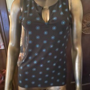 White House Black Market Black and Blue Tank Top